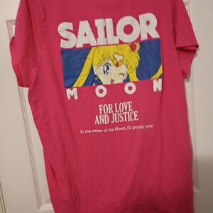 Pink Women's Short Sleeve Sailor MoonTee